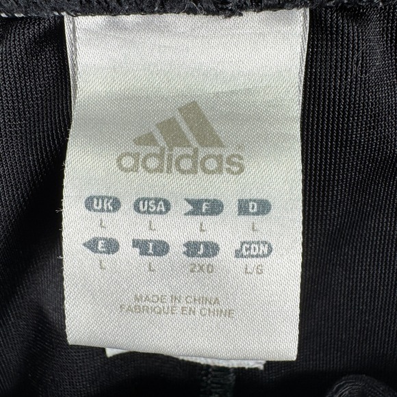 Vintage Adidas Shiny Shorts‎ Black 3-Stripe (no drawstring) Glanz Silky Gym - Picture 5 of 8